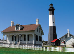 At the mouth of the Savannah River is the Tybee Island Light Station (pictured)