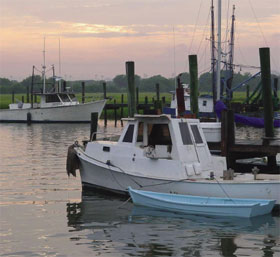 Mount Pleasant, SC - creek - boats - sunset